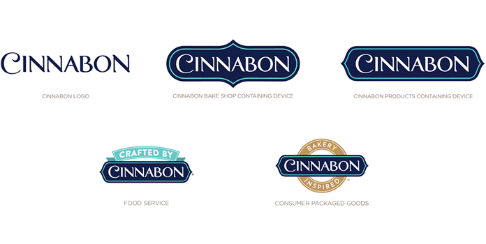 odmiany nowego logo cinnabon