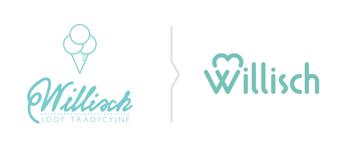 Rebranding Willisch - Nowe logo lodziarni