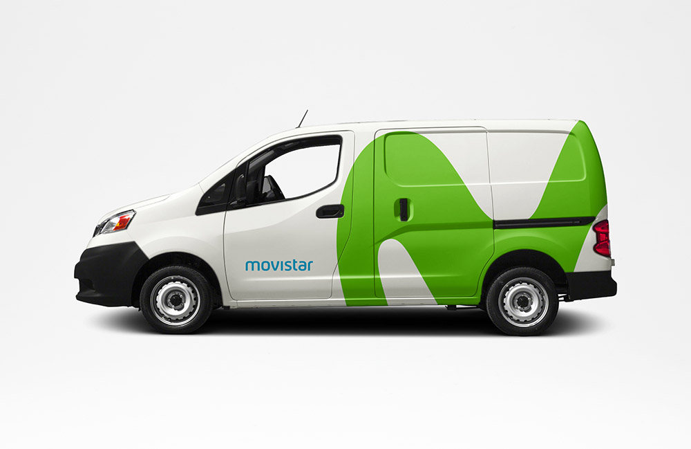 Nowe logo Movistar - samochód