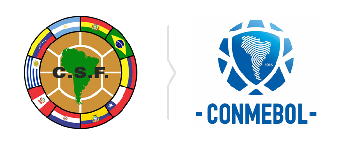 Rebranding CONMEBOL - nowe i stare logo