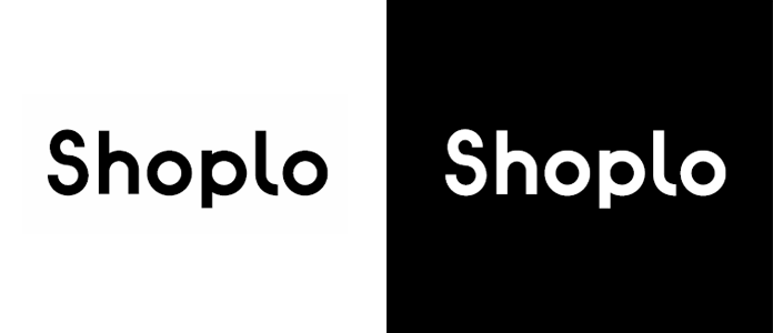 Nowe logo Shoplo - wersja achromatyczna