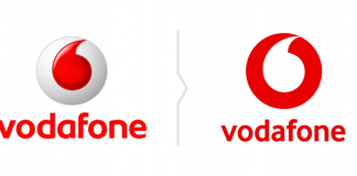 Stare i nowe logo Vodafone