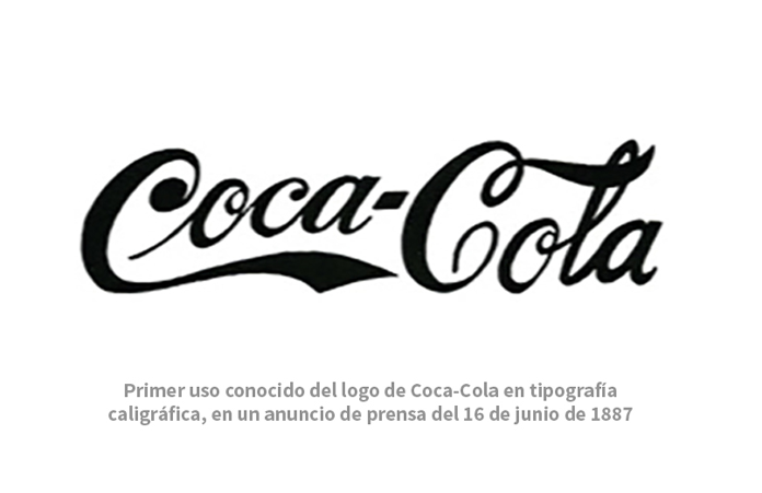 Pierwsze używane logo Coca-Coli