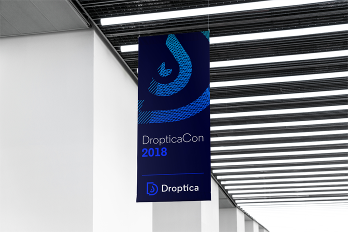 Nowe logo Droptiki na plakacie