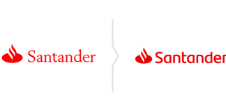 Santander bank rebranding - stare i nowe logo