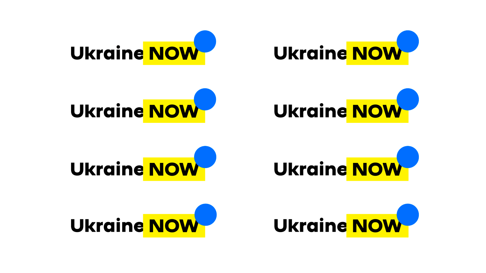 Warianty znaku - branding Ukrainy