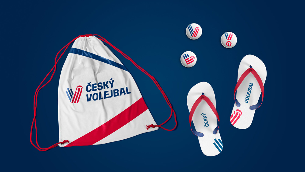Gadżety z nowym logo czeskiej siatkówki