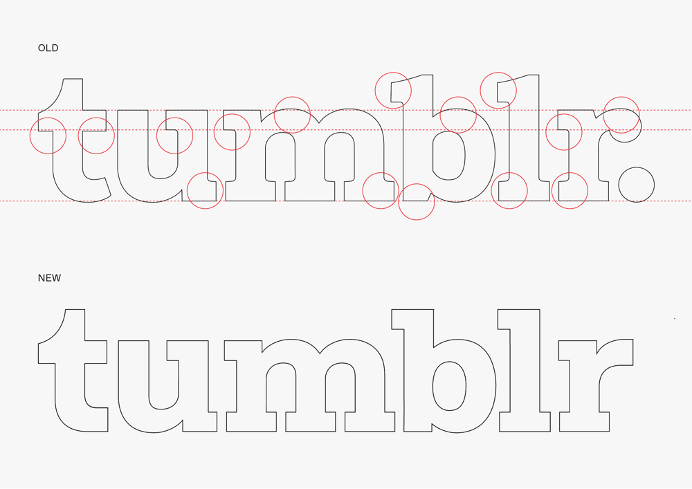 Korekta logo Tumblr - różnica