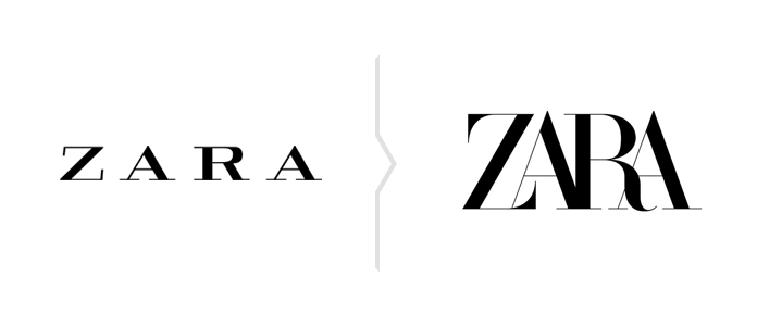 Rebranding Zara - nowe logo 2019