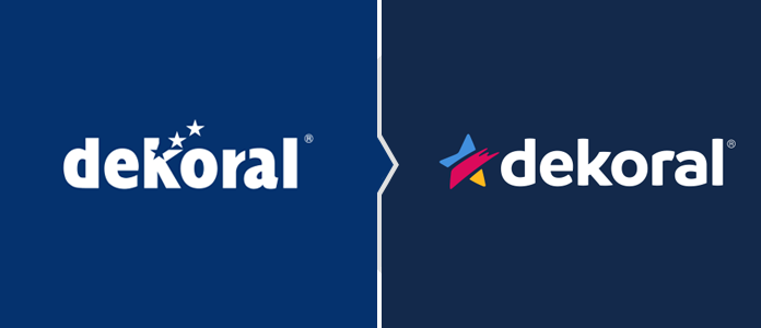 Rebranding Dekoral - porównanie starego i nowego logo