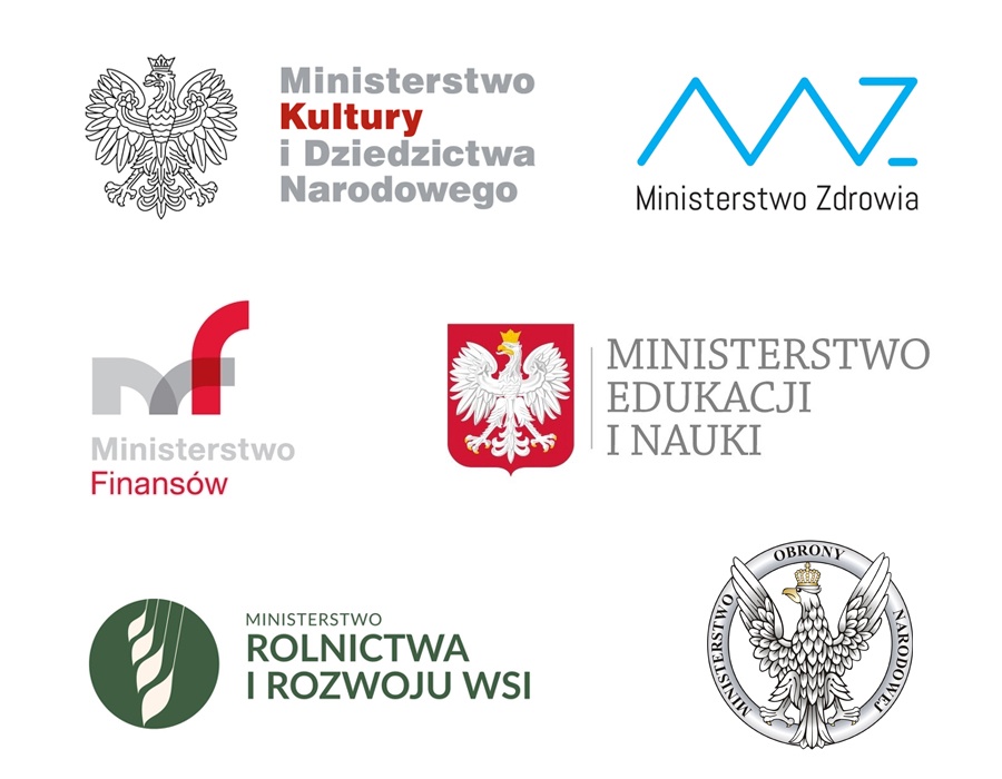 Logo różnych ministerstw do 2022