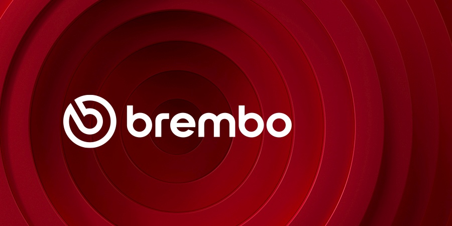Nowe logo Brembo na czerwonym tle