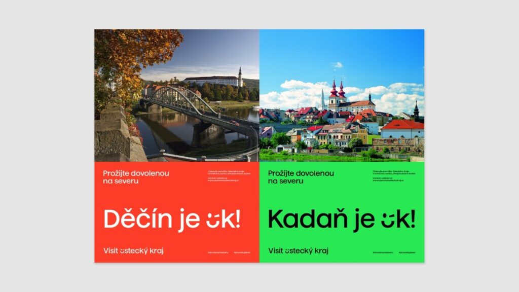 Plakaty promujące region ustecki w Czechach