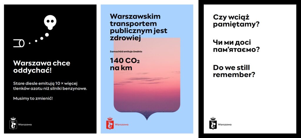 Nowe logo Warszawy - plakaty