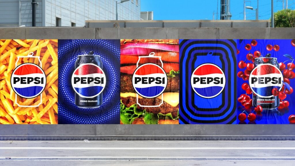 Wizualizacja logo Pepsi na plakatach