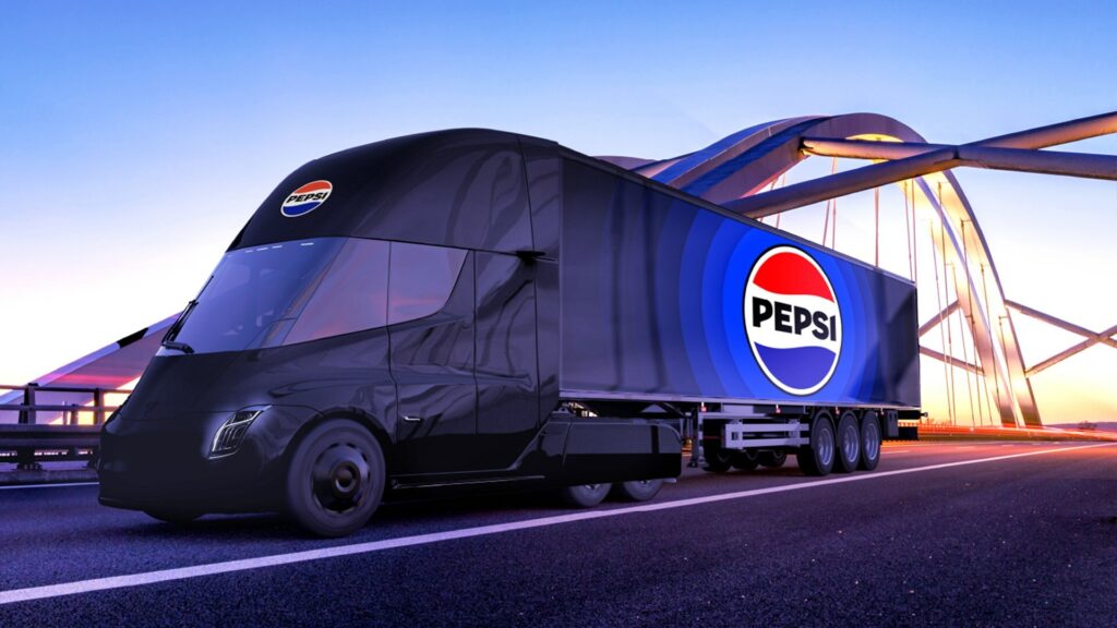 Wizualizacja logo Pepsi na ciężarówce