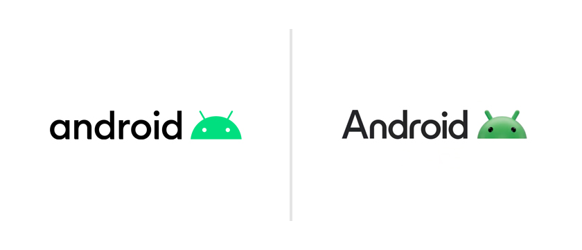 Stare i nowe logo Android po zmianie w 2023