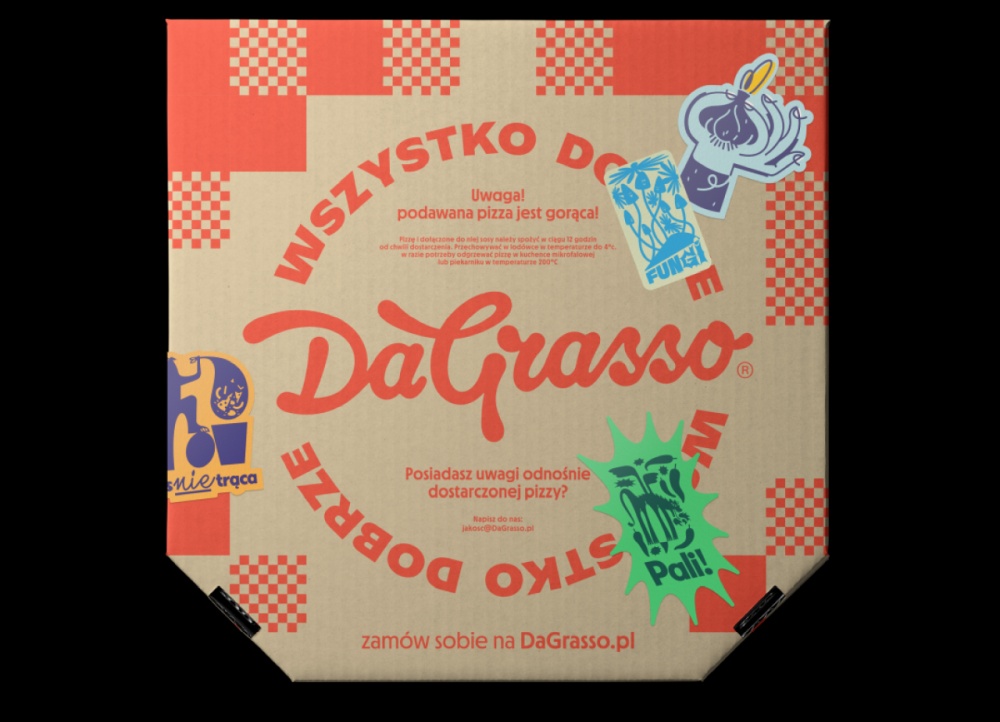 Opakowania pizzy Da Grasso 2024 - rebranding