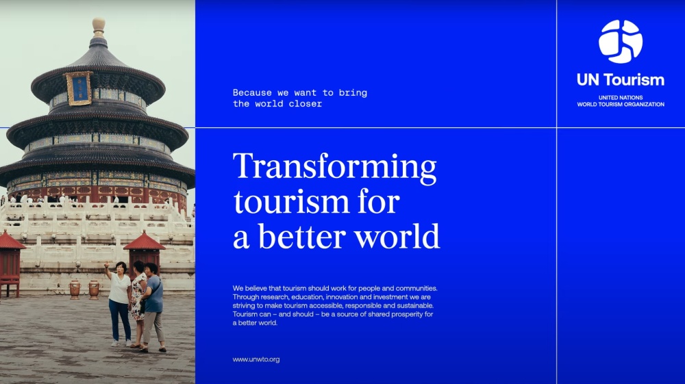 Nowa identyfikacja wizualna UN Tourism rebranding