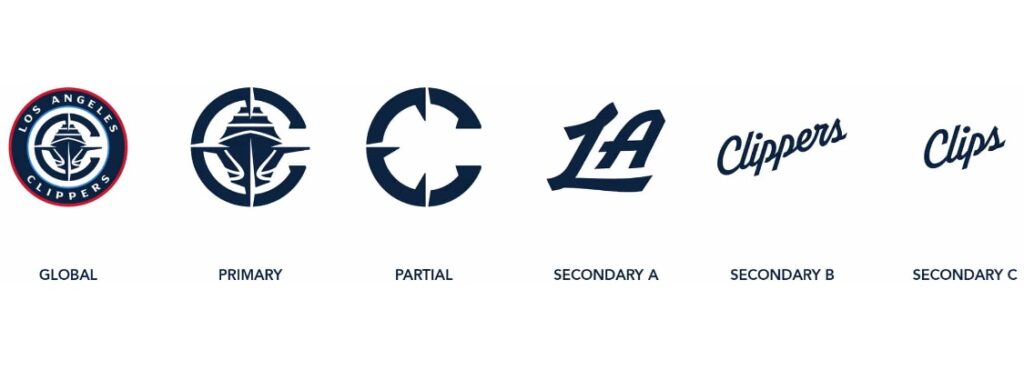 Wersje uzupełniające logo Los Angeles Clippers