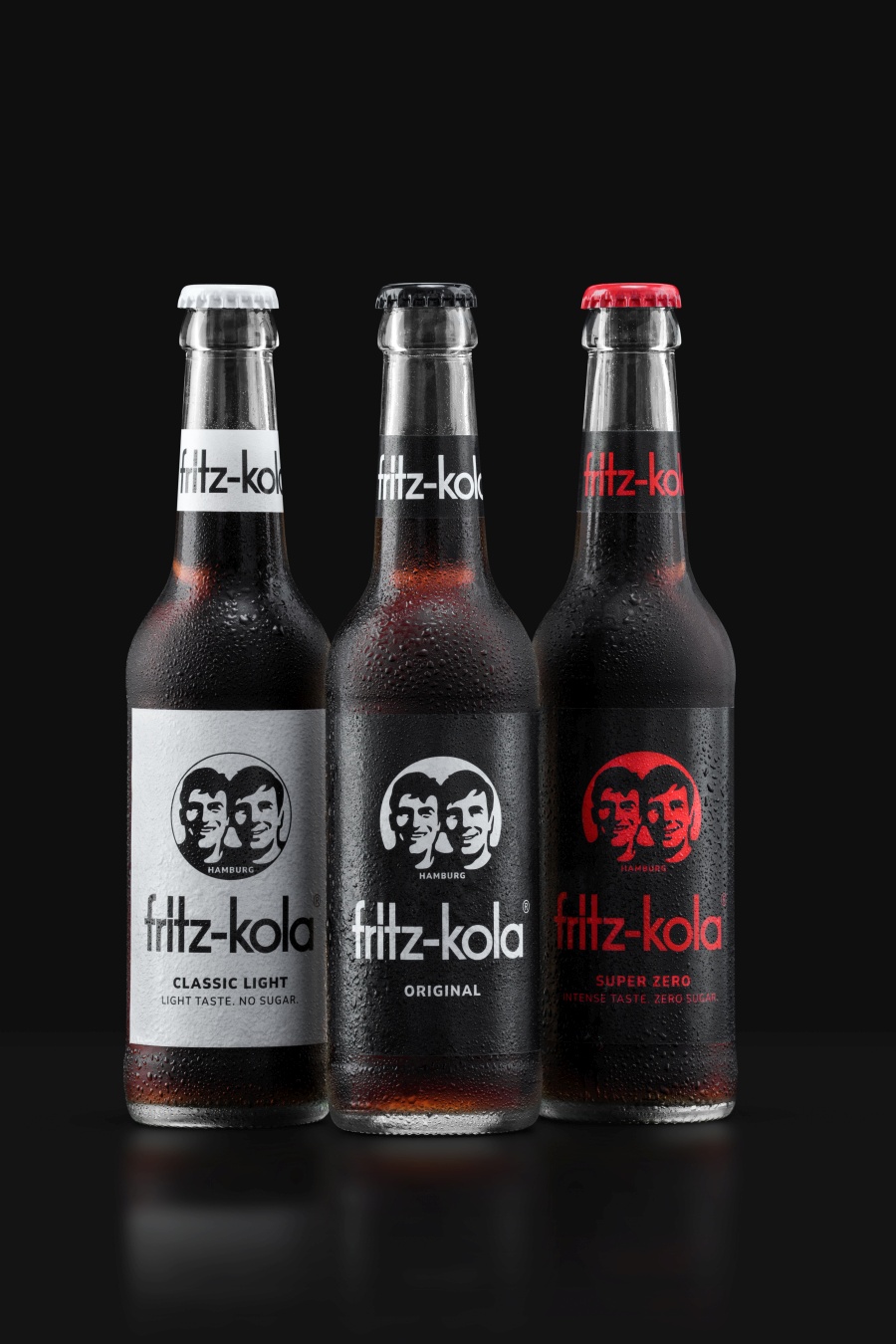 Butelki fritz-kola z nowymi etykietami