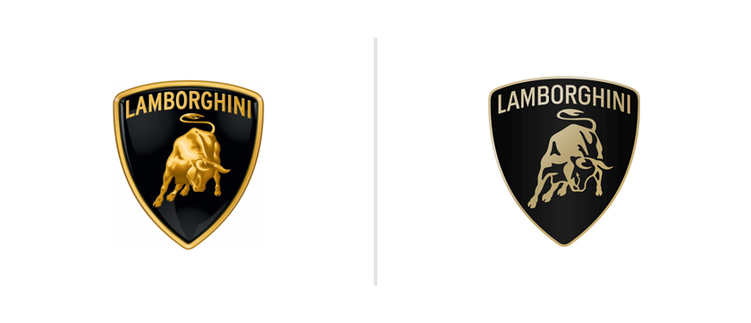 Zmiana logo Lamborghini - stare i nowe